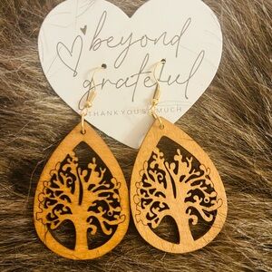 Tree of Life Wooden Earrings